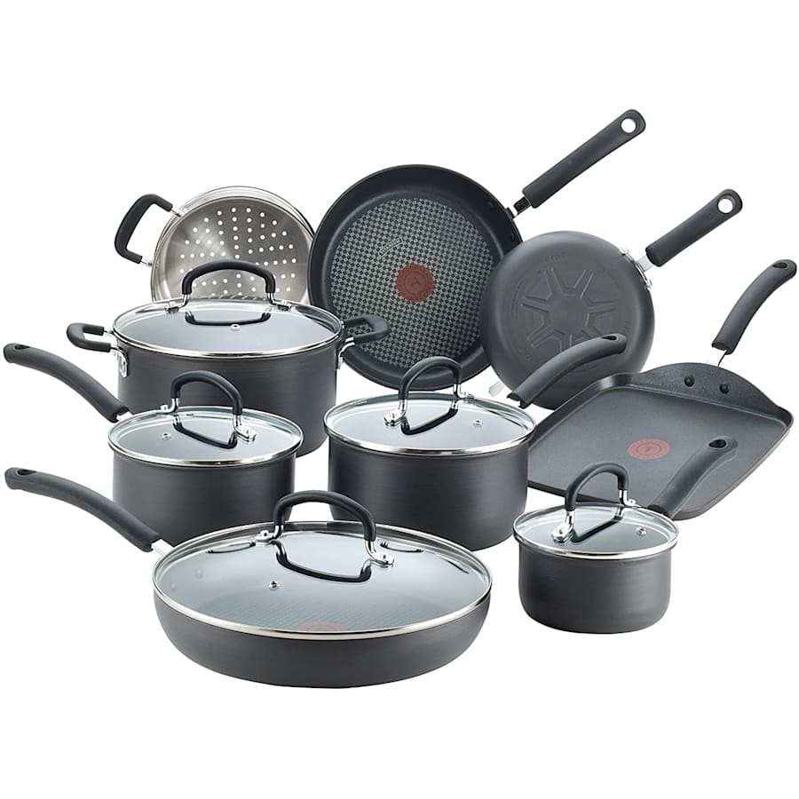 T-Fal Ultimate Hard Anodized Nonstick 14 Piece Cookware Set for $160