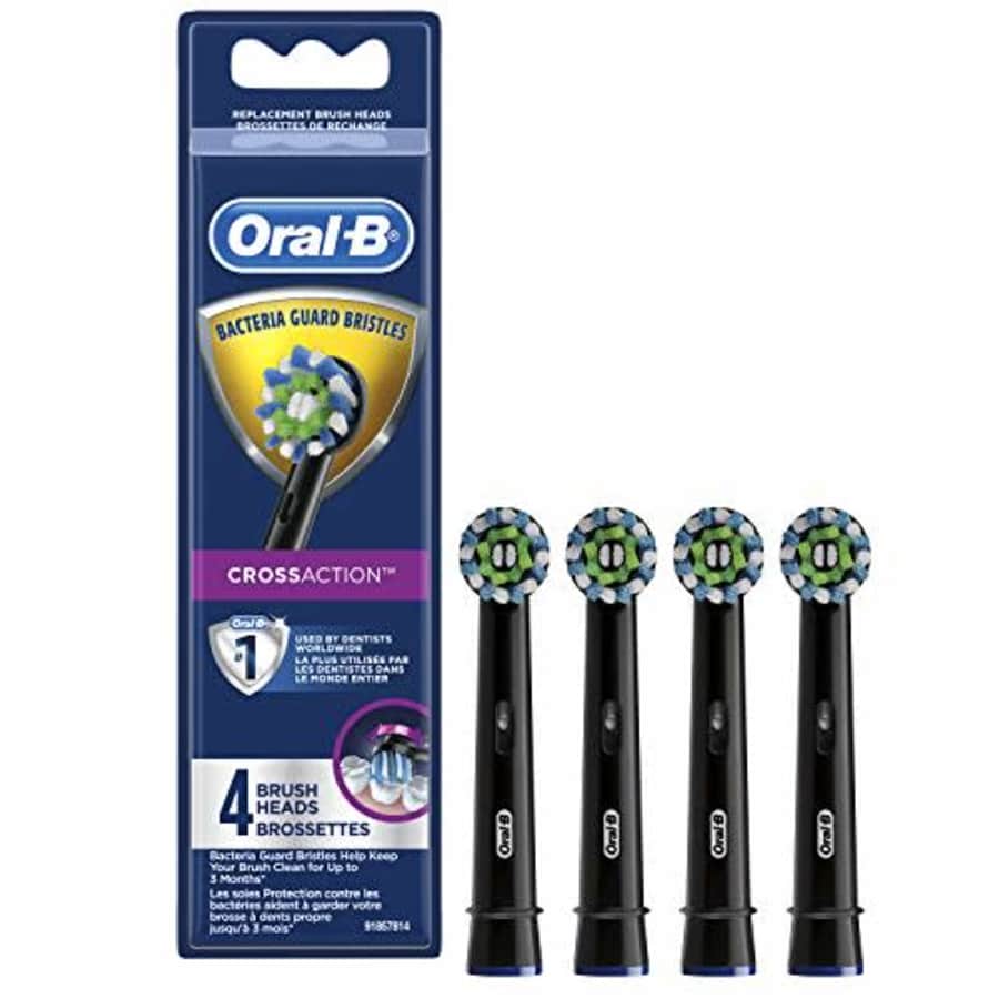 Oral-b Crossaction Electric Toothbrush Replacement Brush Head Refills, Black, 4 Count for $27 Oral-b Crossaction Electric Toothbrush Replacement Brush Head Refills, Black, 4 Count for $27