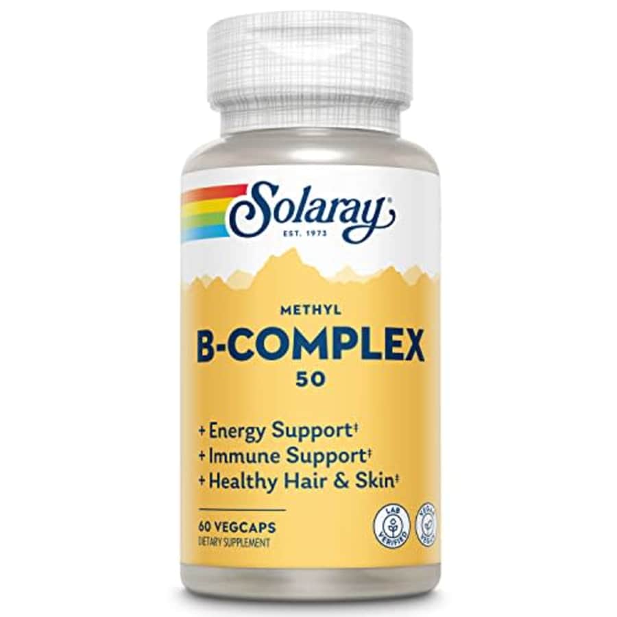 SOLARAY Methyl B-Complex 50mg | Methylated Forms of Folate & B-12 | Healthy Hair & Skin, Nerves, for $20