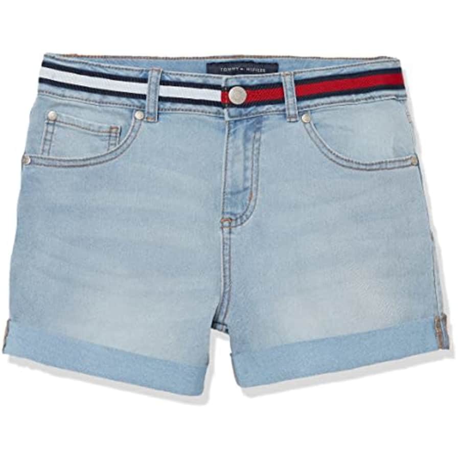 Tommy Hilfiger Girls' 5-Pocket Stretch Denim Shorts, Sullivan Wash, 4T for $19