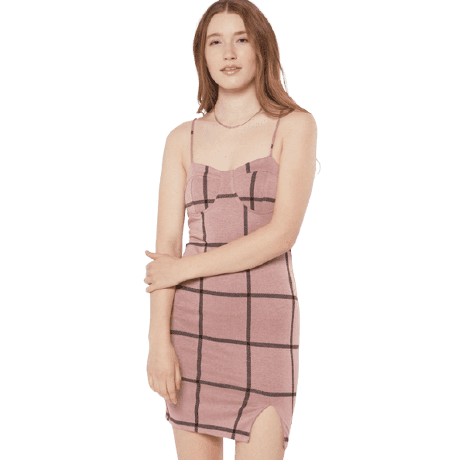 Rue21 Women's Plaid Print Padded Bust Sleeveless Dress for $7