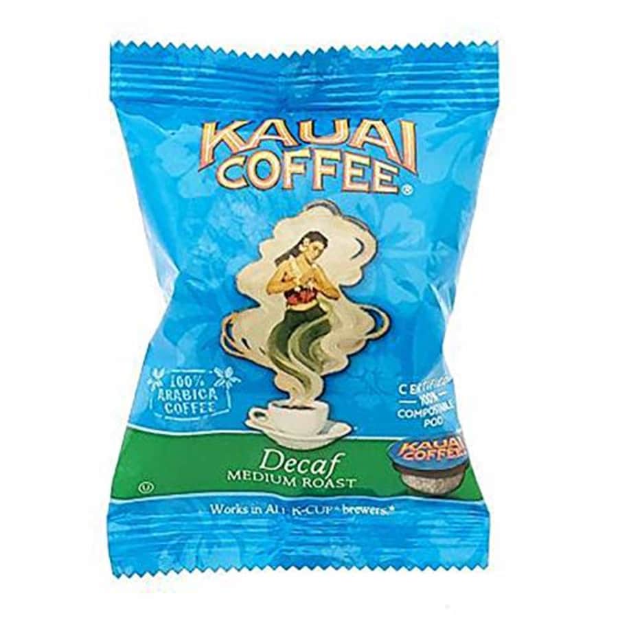 Kauai Coffee Single-Serve Pods, Decaf Medium Roast Arabica Coffee, Grown, Harvested and Roasted in for $54