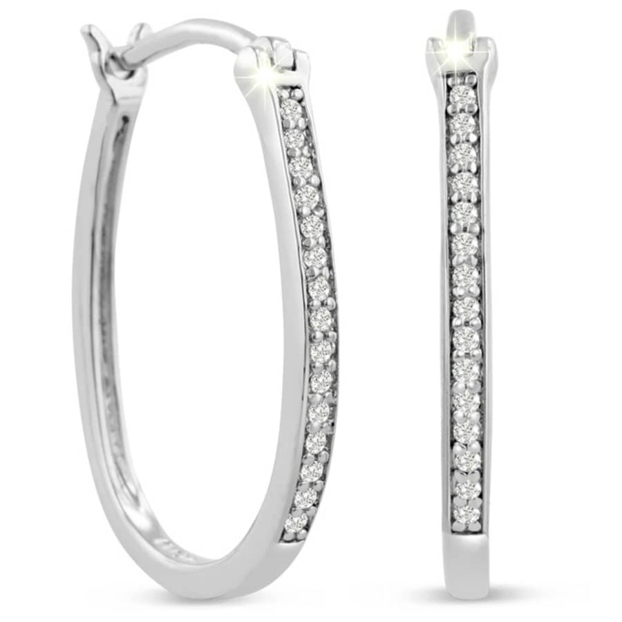 SuperJeweler 0.25-tcw. Natural Natural Diamond Oval Hoop Earrings for $25 SuperJeweler 0.25-tcw. Natural Natural Diamond Oval Hoop Earrings for $25