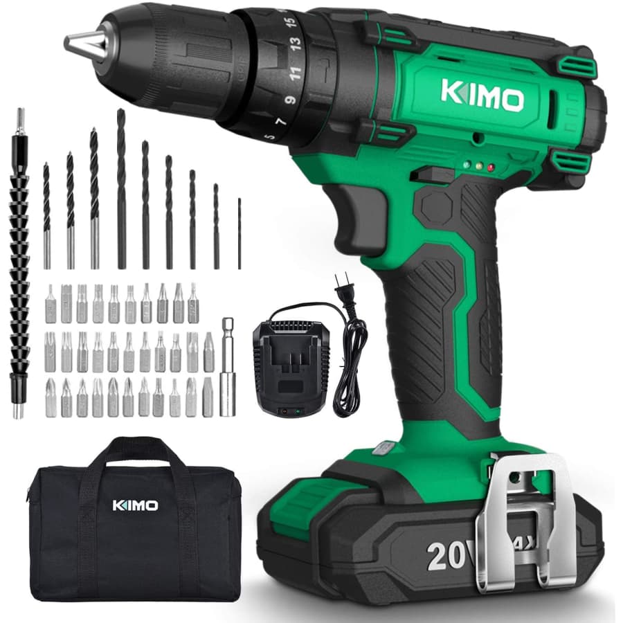 KIMO 20V Cordless Drill Driver Kit for $50 KIMO 20V Cordless Drill Driver Kit for $50