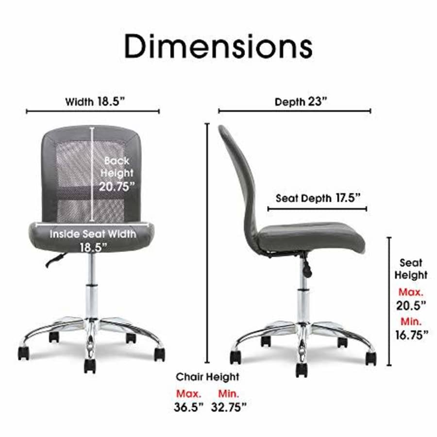 Serta Essential Mesh Low-Back Computer Desk Task Chair with No Arms for Home Office or Conference for $107