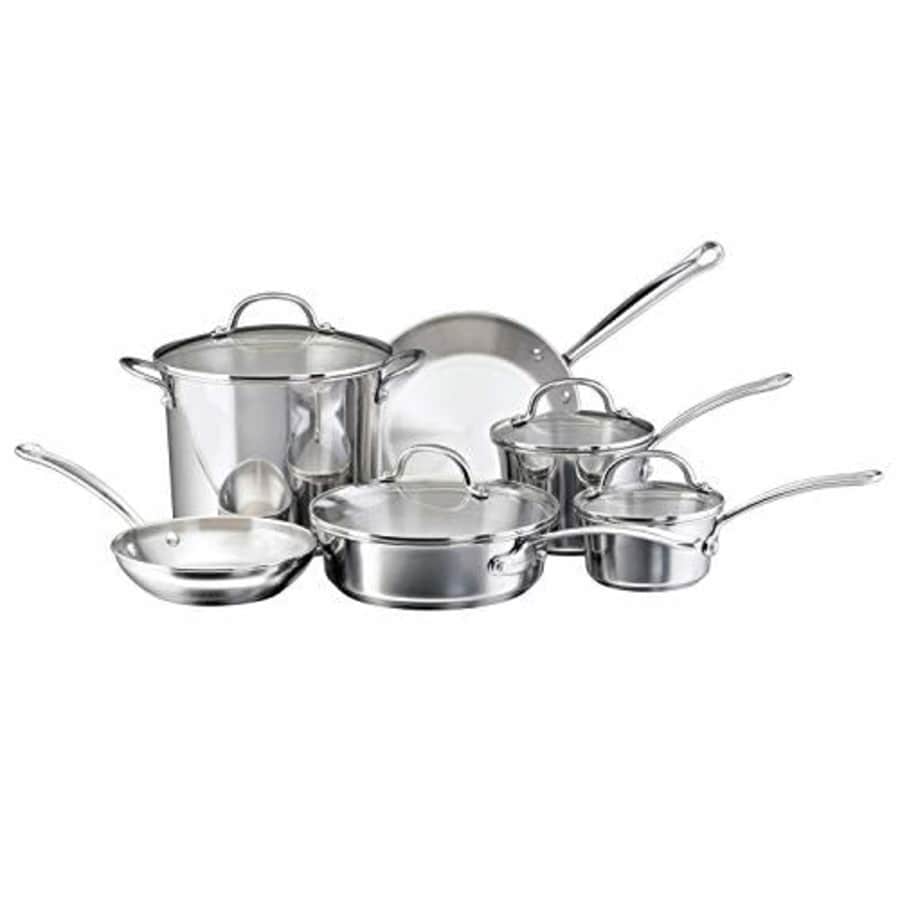 Farberware 75653 Millennium Stainless Steel Cookware Pots and Pans Set, 10 Piece for $100 Farberware 75653 Millennium Stainless Steel Cookware Pots and Pans Set, 10 Piece for $100