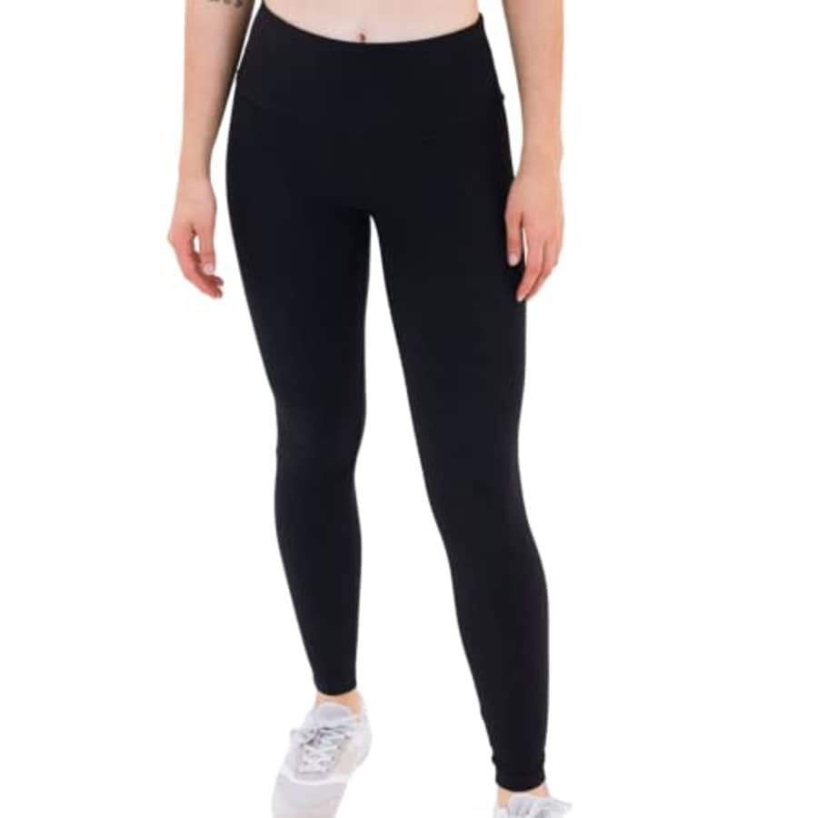 Spalding Women's Activewear High Waisted Polyester Ankle Legging, Black, 3X for $30