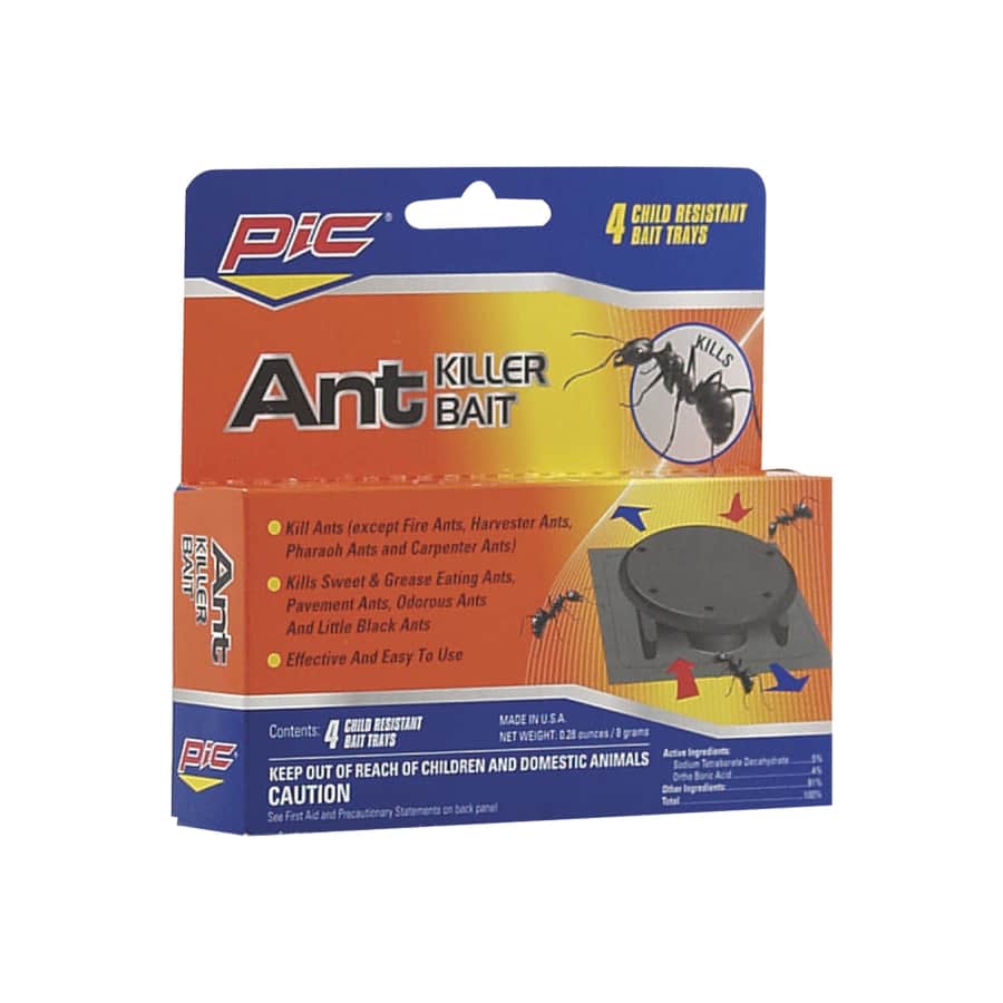 Pic Ant Killer Bait Child-Resistant Trays 4-Pack for $3
