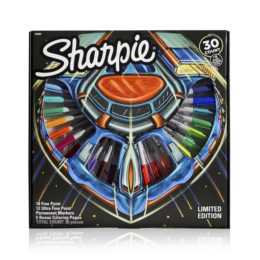 Sharpie Permanent Marker 30-Piece Set w/ 6 Bonus Activity Pages for $10