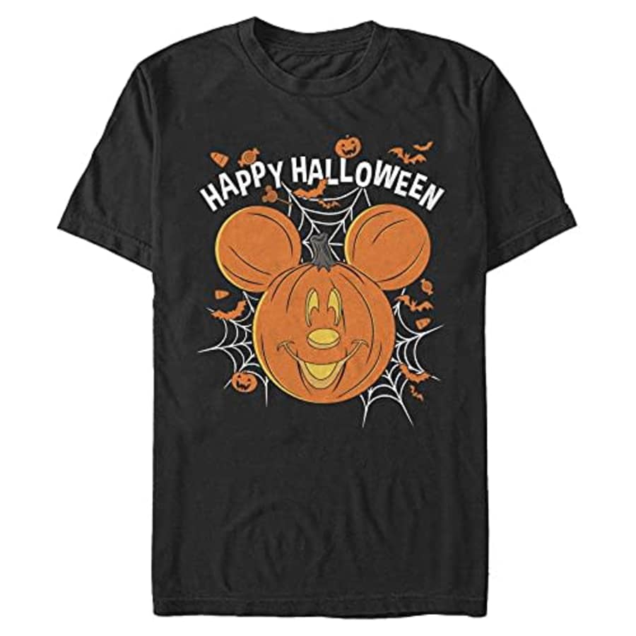 Disney Men's Characters Orange Donald T-Shirt, Black, 3X-Large for $17