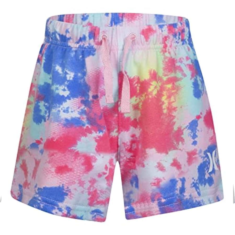 Hurley girls Knit Pull on Casual Shorts, Pink Multi, Large US for $13