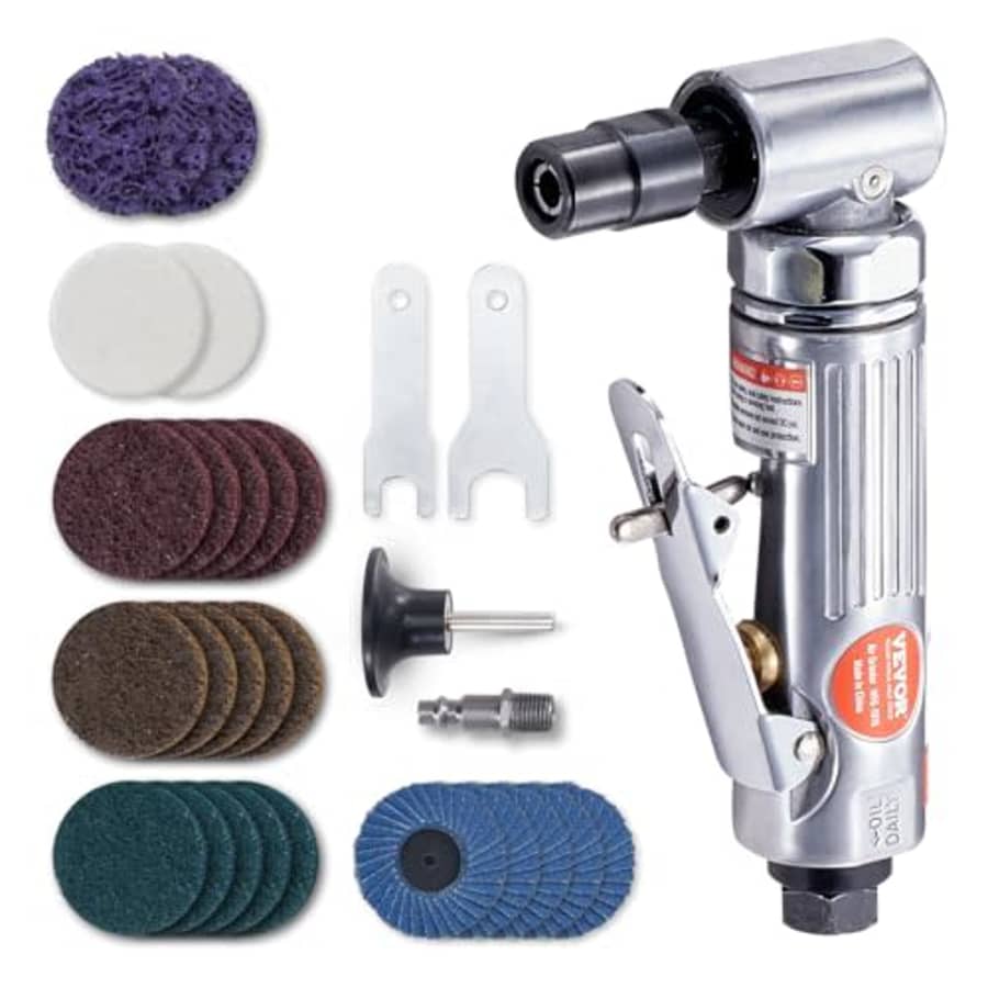 VEVOR Air Die Grinder, 1/4" Right Angle Die Grinder 20000RPM, Lightweight, Ball Bearing for $36 VEVOR Air Die Grinder, 1/4" Right Angle Die Grinder 20000RPM, Lightweight, Ball Bearing for $36