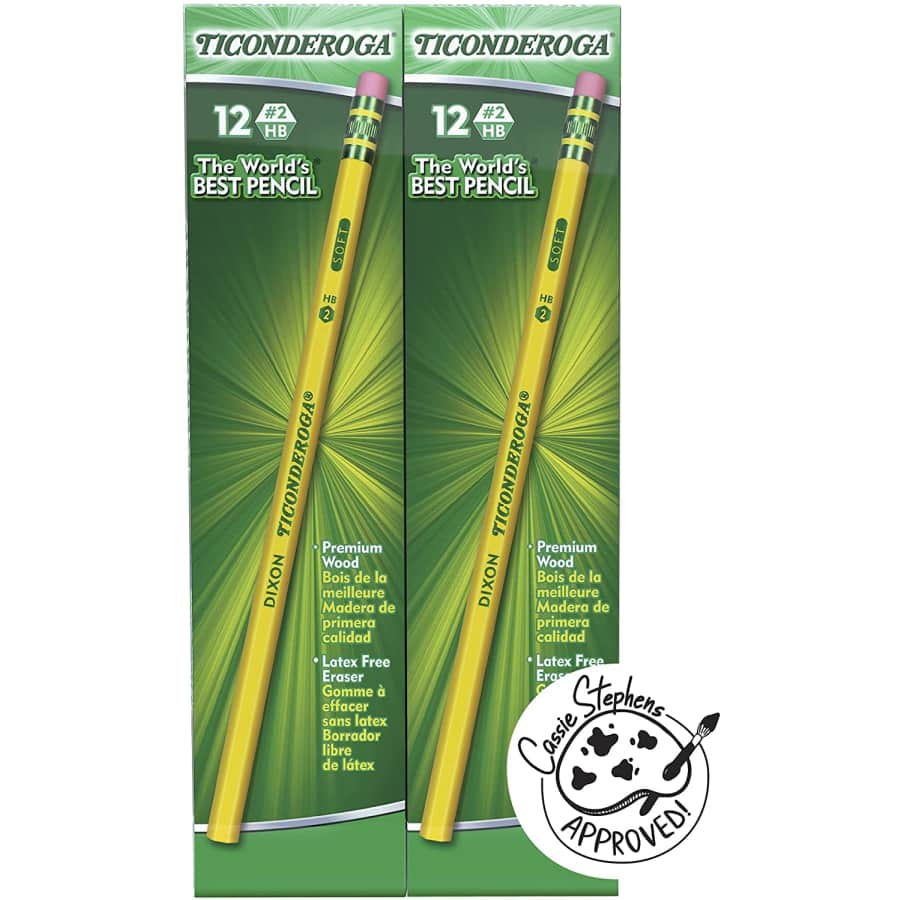 Ticonderoga #2 Unsharpened Wood-Cased Graphite Pencil 96-Pack for $17