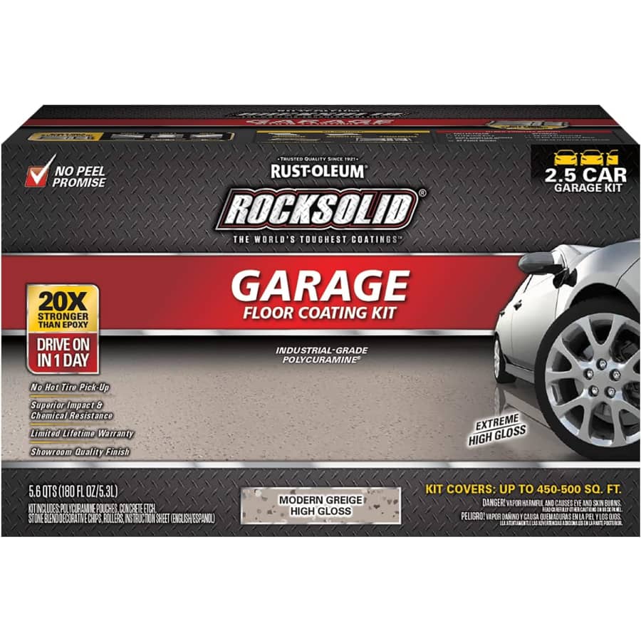 Rust-Oleum RockSolid Polycuramine 2.5 Car Garage Floor Coating Kit for $232 Rust-Oleum RockSolid Polycuramine 2.5 Car Garage Floor Coating Kit for $232