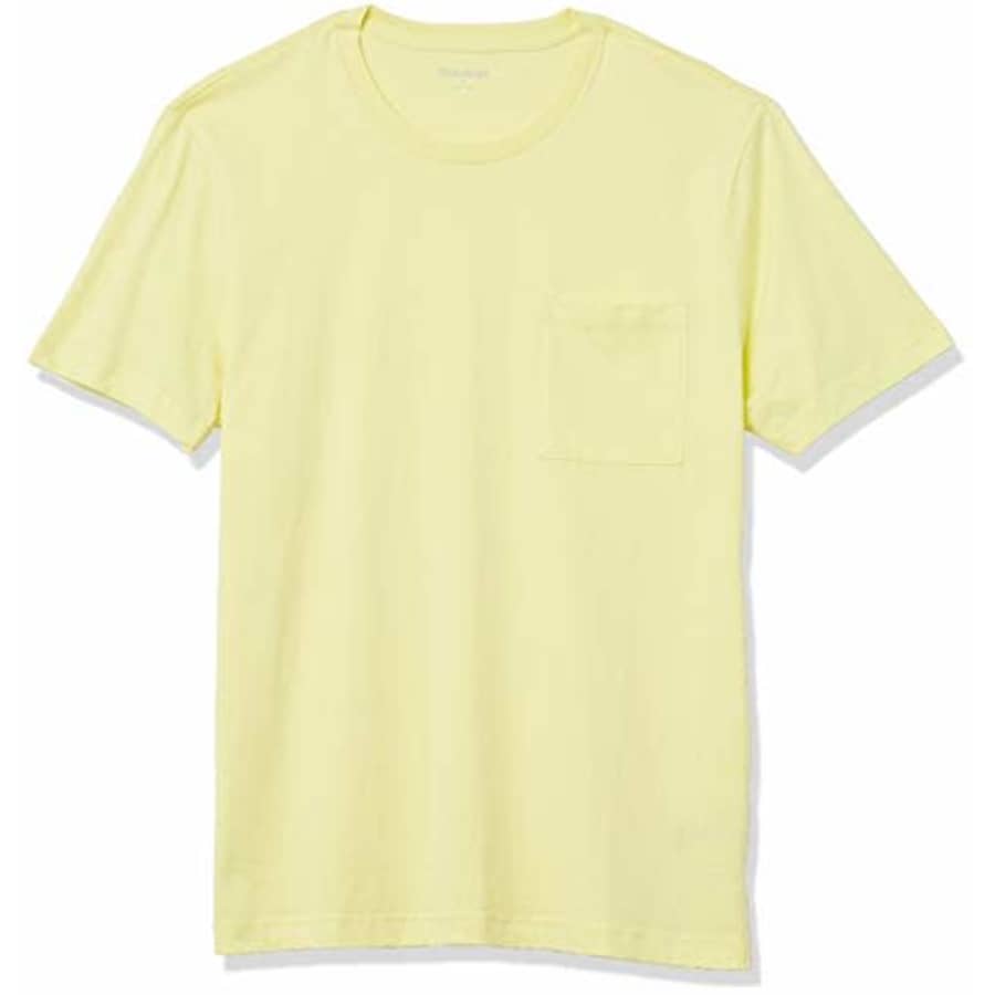 Amazon Brand - Goodthreads Men's "The Perfect Crewneck T-Shirt" Short-Sleeve Cotton, Lemon, Large for $9