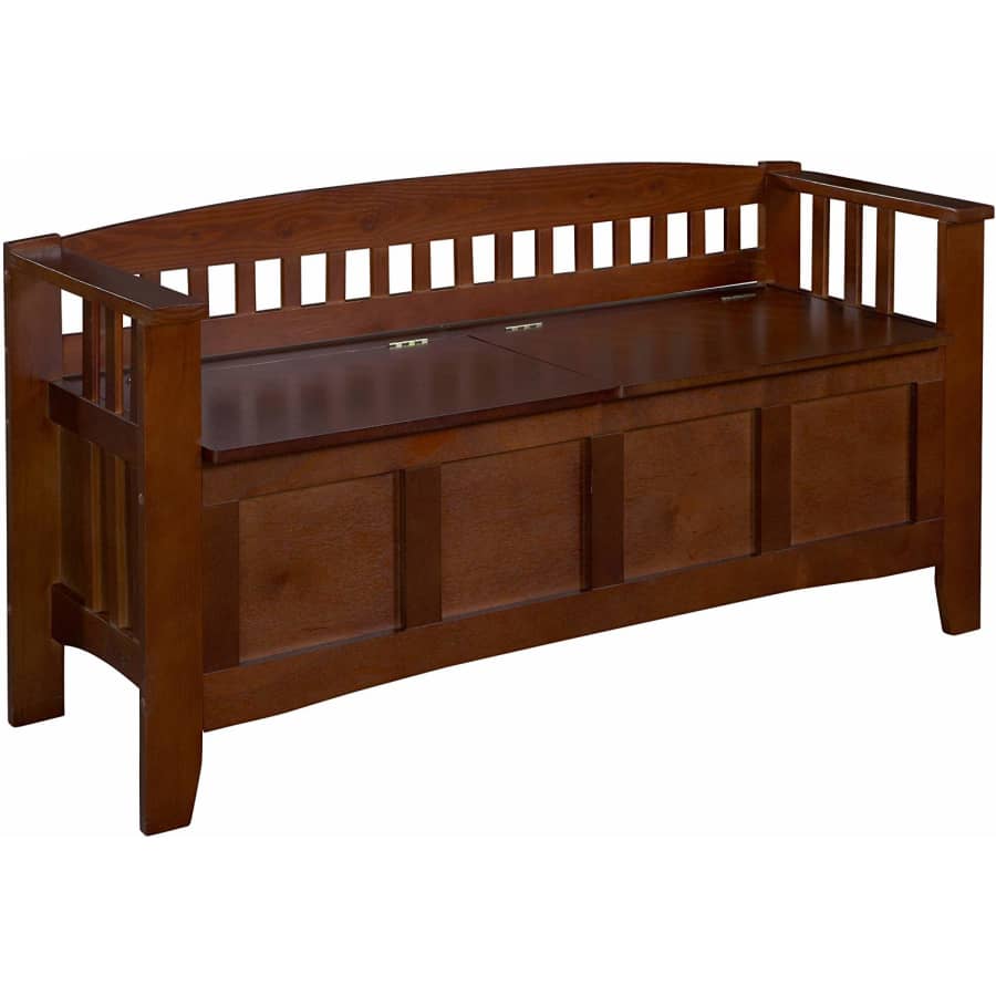 Linon Home Decor Storage Bench with Split Seat for $99