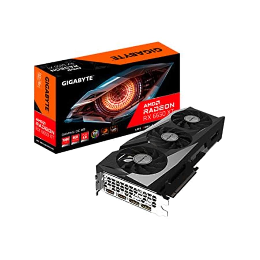 GIGABYTE Radeon RX 6650 XT Gaming OC 8G Graphics Card, WINDFORCE 3X Cooling System, 8GB 128-bit for $260 GIGABYTE Radeon RX 6650 XT Gaming OC 8G Graphics Card, WINDFORCE 3X Cooling System, 8GB 128-bit for $260