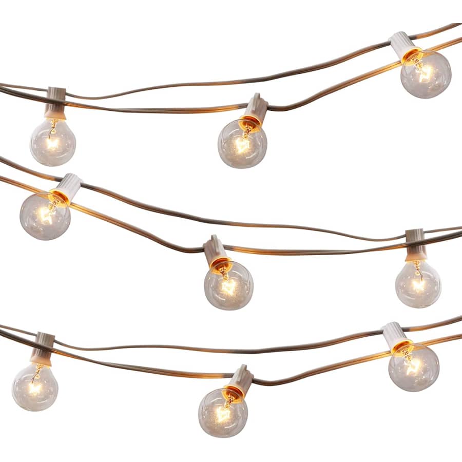 Energetic Lighting 25-Foot Dimmable Outdoor String Lights for $20
