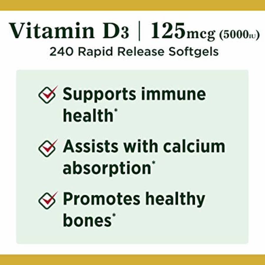 Nature's Bounty Vitamin D3 by Natures Bounty for Immune Support. Vitamin D Provides Immune Support and Promotes for $23 Nature's Bounty Vitamin D3 by Natures Bounty for Immune Support. Vitamin D Provides Immune Support and Promotes for $23