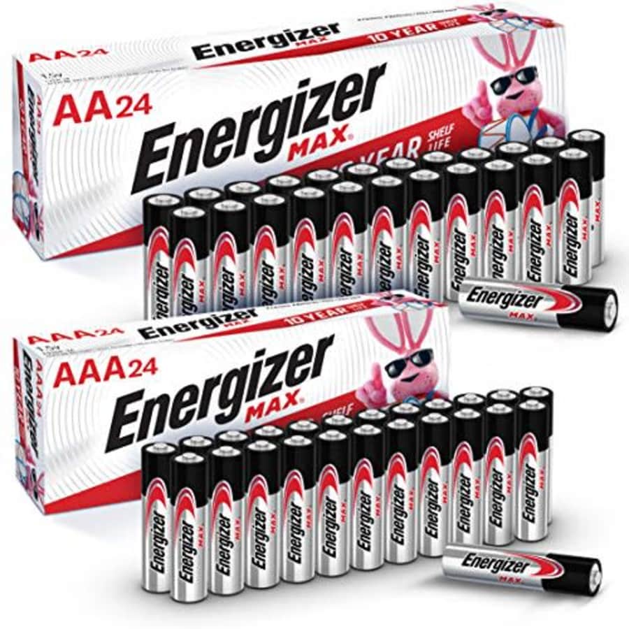 Energizer Max AA + AA Alkaline Battery 48-Pack for $39 Energizer Max AA + AA Alkaline Battery 48-Pack for $39