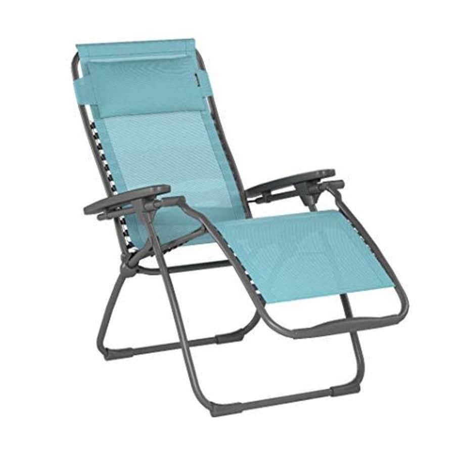 Lafuma Futura Zero Gravity Patio Recliner (Lac Blue Batyline Canvas) Outdoor Folding Lounge Chair for $179