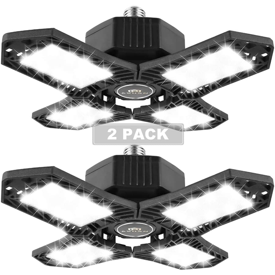 Axuan 150W Adjustable Panel Garage Light 2-Pack for $30