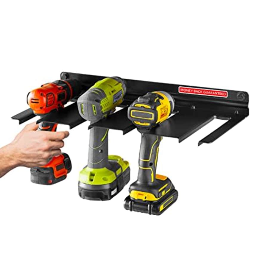 Modern Innovations Heavy Duty Power Tool Organizer, Wall Mount Electric Drill Storage Rack, for $14 Modern Innovations Heavy Duty Power Tool Organizer, Wall Mount Electric Drill Storage Rack, for $14