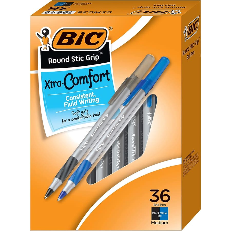 Bic 36-Count Round Stick Grip Xtra Comfort Medium Ballpoint Pens for $5.69 via Sub & Save
