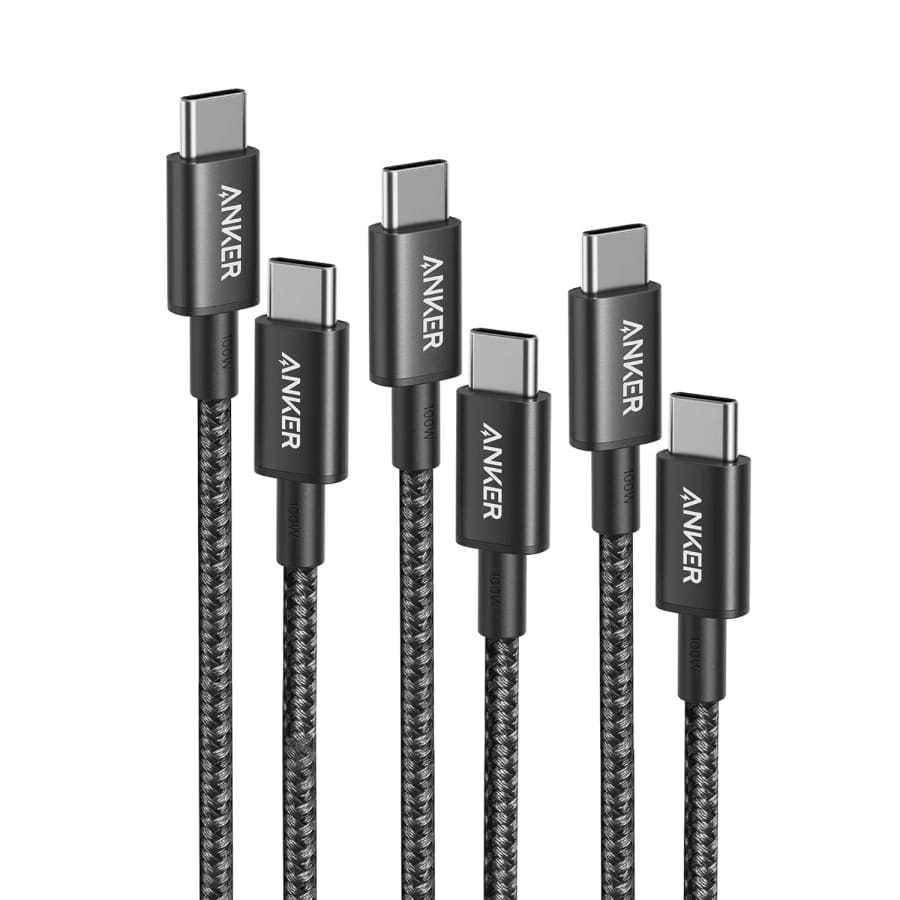 Anker USB-C to USB-C Cable 3-Pack for $16 Anker USB-C to USB-C Cable 3-Pack for $16