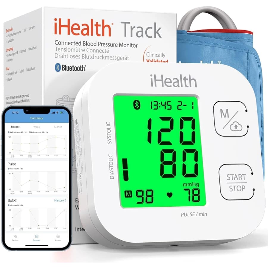 iHealth Track Smart Upper Arm Blood Pressure Monitor for $32
