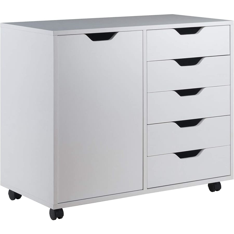 Winsome Halifax 2-Section 5-Drawer Mobile Storage Cabinet for $120 Winsome Halifax 2-Section 5-Drawer Mobile Storage Cabinet for $120