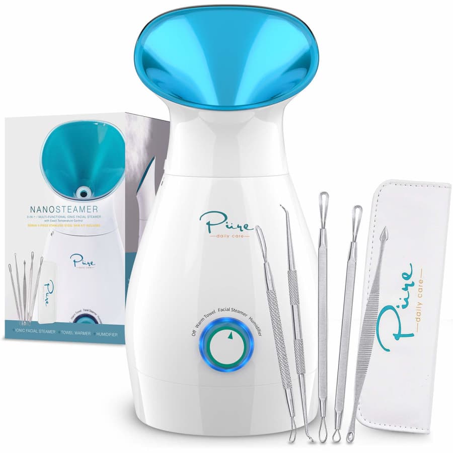 NanoSteamer Large 3-in-1 Nano Ionic Facial Steamer for $33