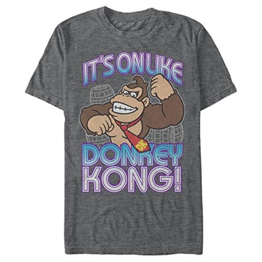 Nintendo Men's Donkey Kong It's On Taunt T-Shirt, Char HTR, Medium for $19 Nintendo Men's Donkey Kong It's On Taunt T-Shirt, Char HTR, Medium for $19
