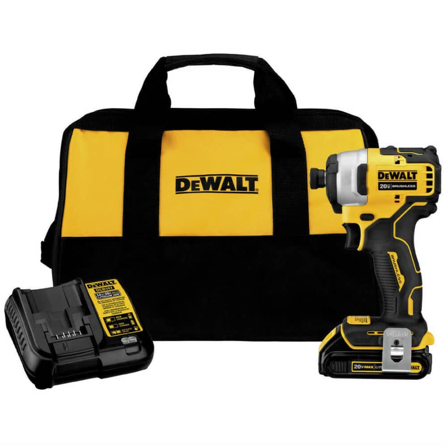 DeWalt Atomic 20V MAX 1/4" Brushless Compact Impact Driver Kit for $145