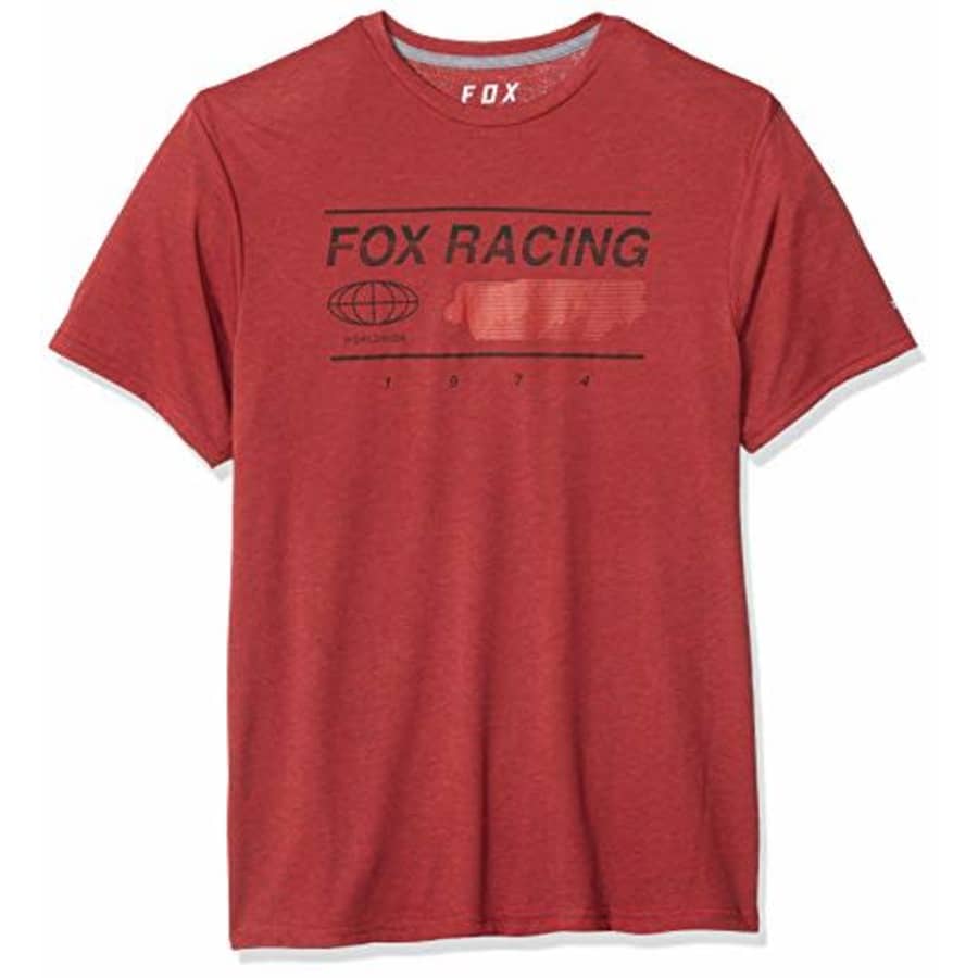Fox Head Fox Men's Global Short Sleeve TECH T-Shirt, Heather Red, S for $20