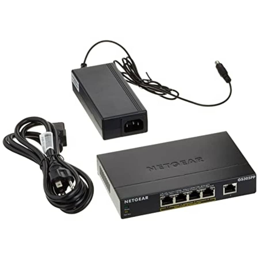 NETGEAR 5-Port Gigabit Ethernet PoE+ Unmanaged Switch (GS305PP) for $85