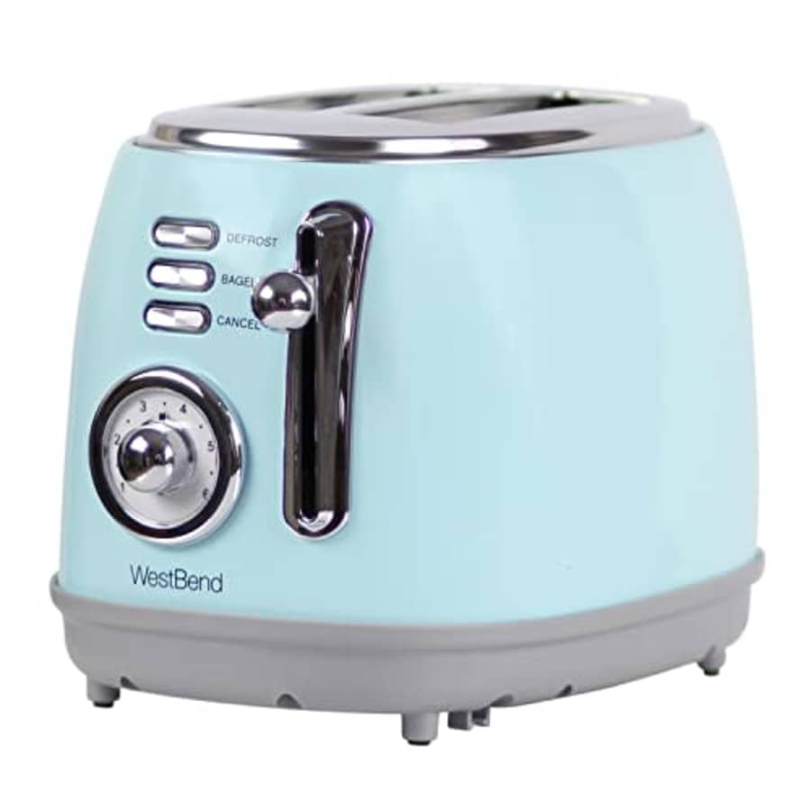West Bend Toaster 2 Slice Retro-Styled Stainless Steel with 4 Functions and 6 Shade Settings, for $49