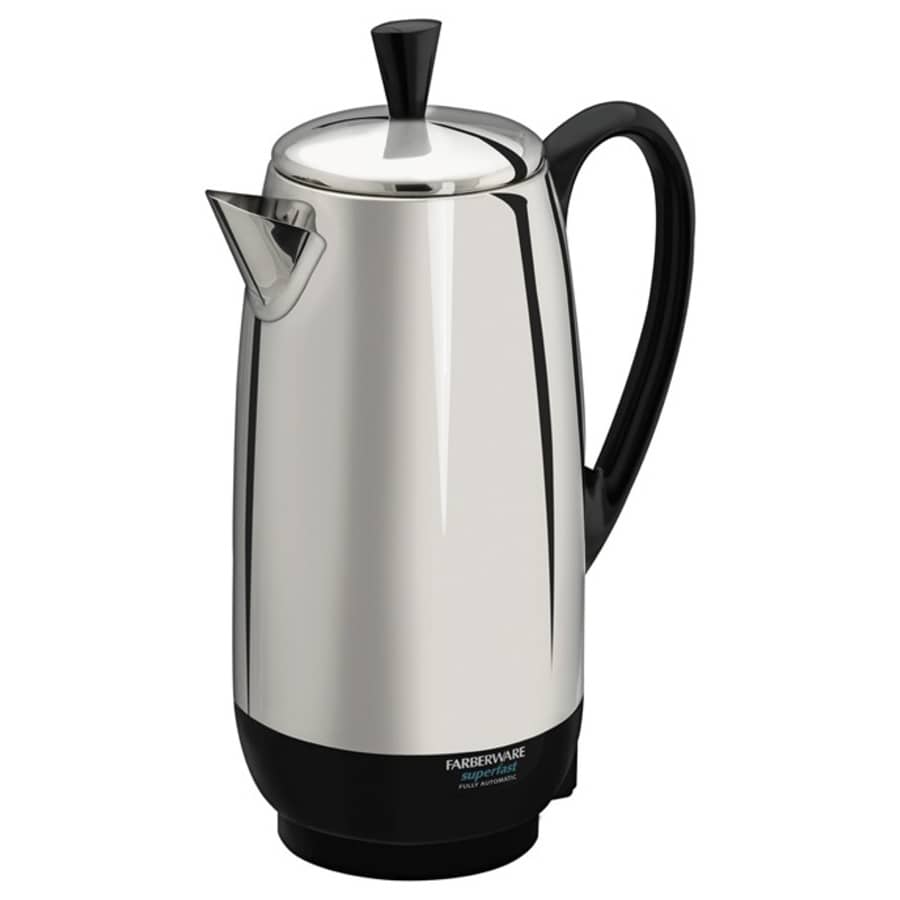 Faberware Farberware 12-Cup Stainless Steel Percolator for $44 Faberware Farberware 12-Cup Stainless Steel Percolator for $44