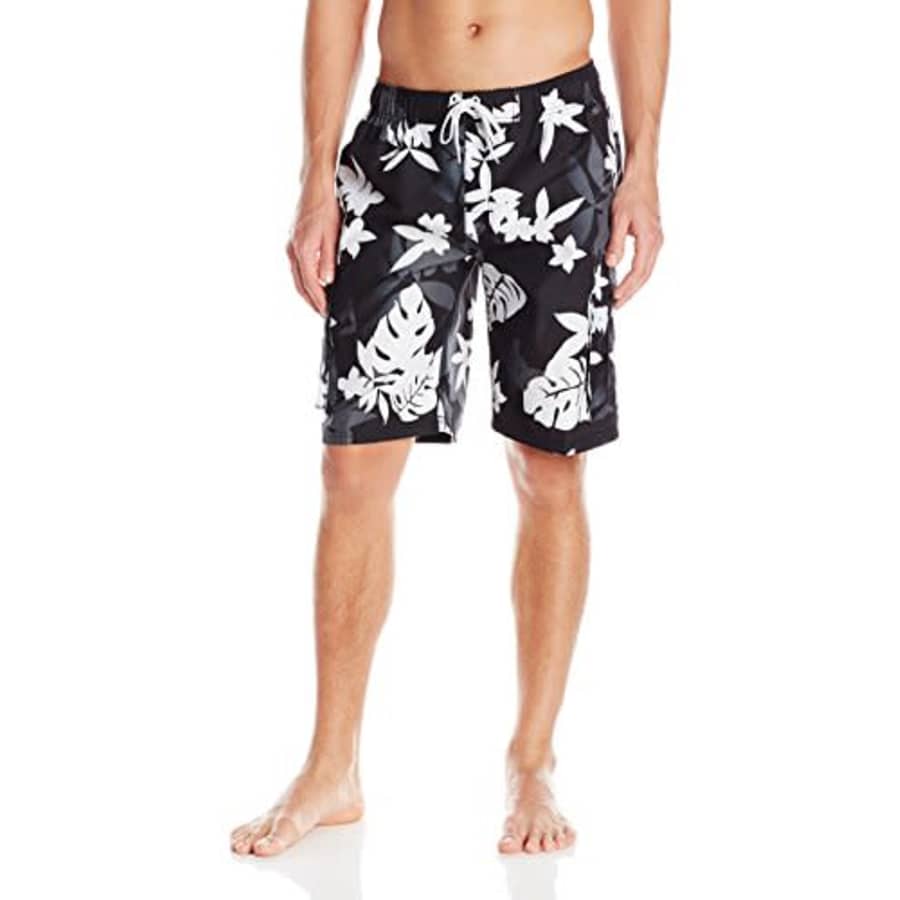 Kanu Surf Men's Echelon Swim Trunks (Regular & Extended Sizes), Voyage Black, Small for $19