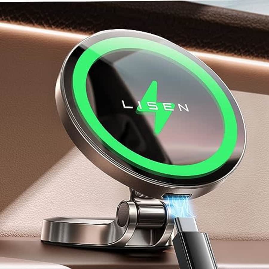 Lisen Magsafe 15W Fast Car Mount Charger for $35