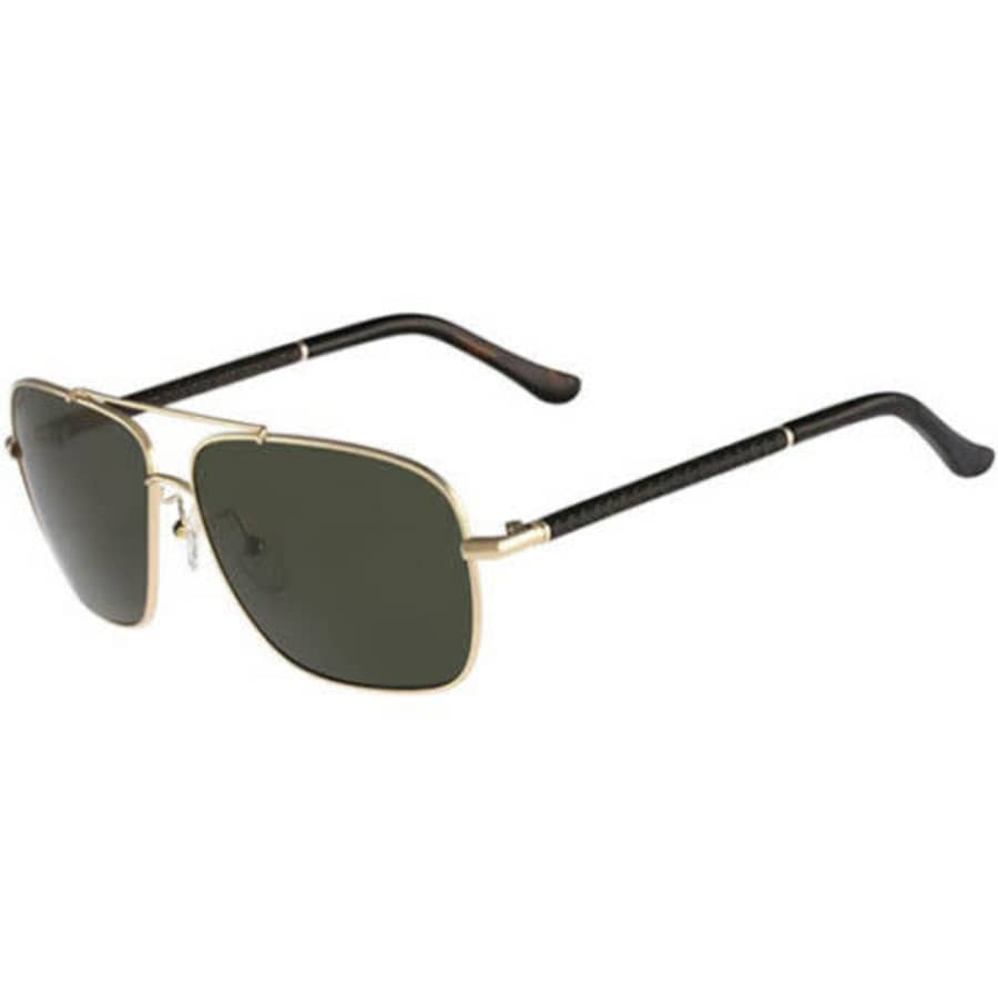 Salvatore Ferragamo Men's Aviator Sunglasses with Leather Trim for $58