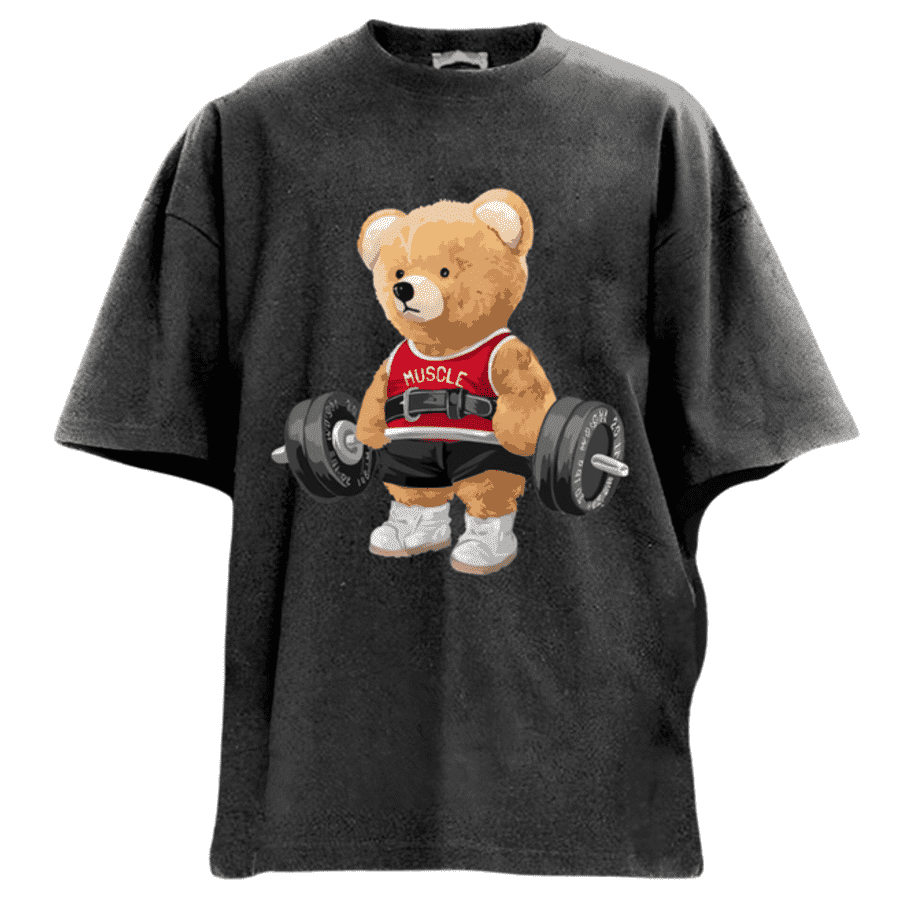 IronPanda Men's Exercise Bear Washed Gym Shirt for $26 IronPanda Men's Exercise Bear Washed Gym Shirt for $26