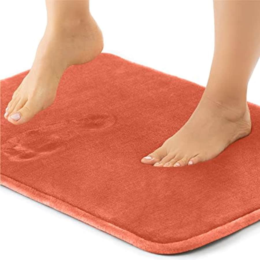Gorilla Grip Thick Memory Foam Bath Rug, Soft Absorbent Luxury Mats, 48x24, Plush Velvet Topside, for $10