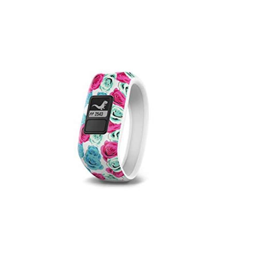 Garmin vvofit jr, Kids Fitness/Activity Tracker, 1year Battery Life, Real Flower (Renewed) for $35