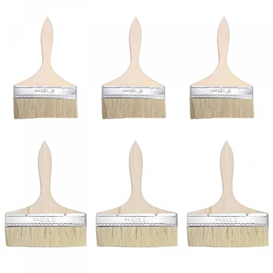uxcell 8Inches & 6Inches Chip Paint Brush Synthetic Bristle with 13mm Thick Wood Handle for Walls for $21
