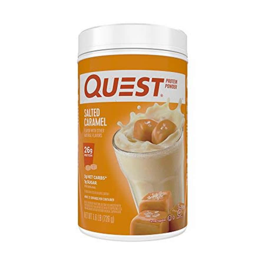 Quest Nutrition Salted Caramel Protein Powder, High Protein, Low Carb, Gluten Free, Soy Free, 25.6 for $33
