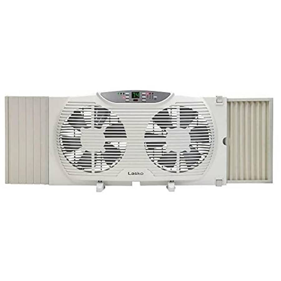 Lasko Electrically Reversible Twin Window Fan with Remote Control, 9 INCH, White for $75
