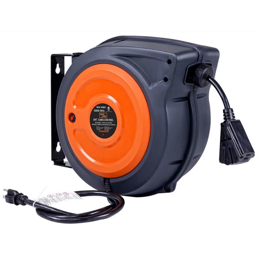 SuperHandy 50-Foot Retractable Triple Tap Extension Cord for $130