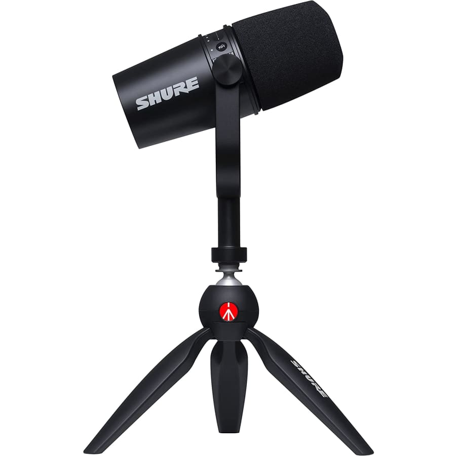 Shure MV7 USB/XLR Podcast Microphone w/ Tripod for $269