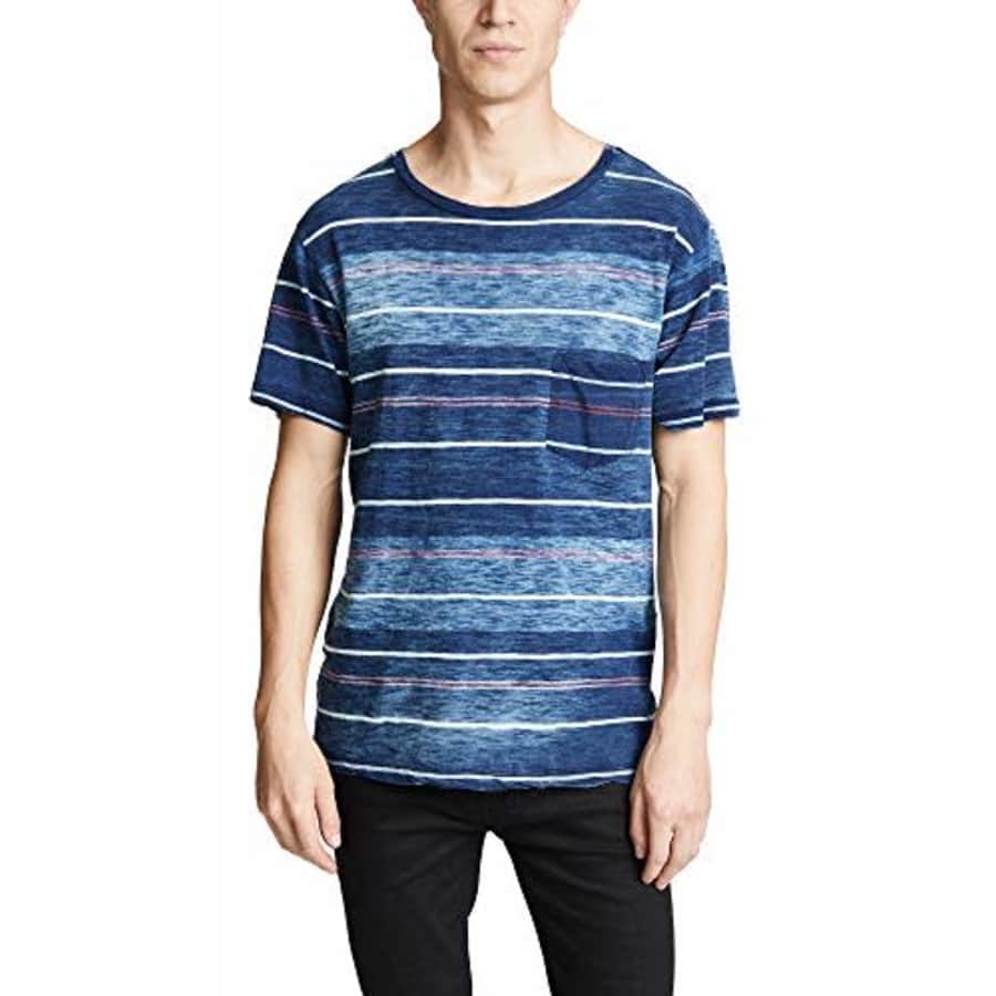 RVCA Men's Rusholme Striped T-Shirt Blue XX-Large for $29